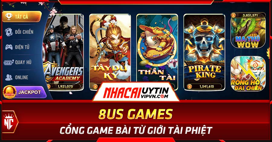 8US - Cổng game bài từ giới tài phiệt