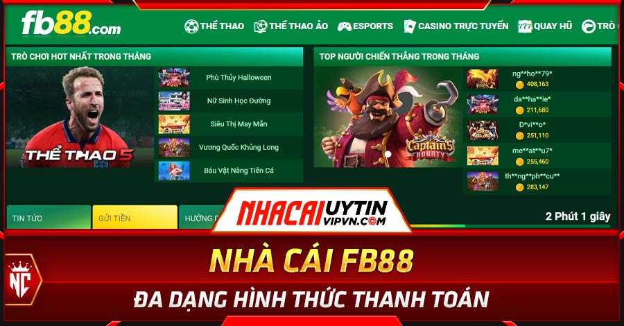 FB88 – nhà cái uy tín nhất với Đa dạng hình thức thanh toán
