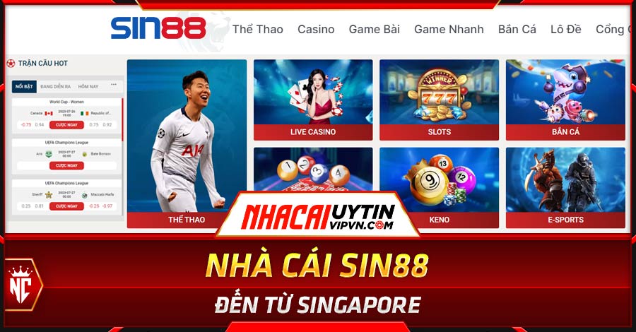 Nhà cái Sin88 uy tín đến từ Singapore