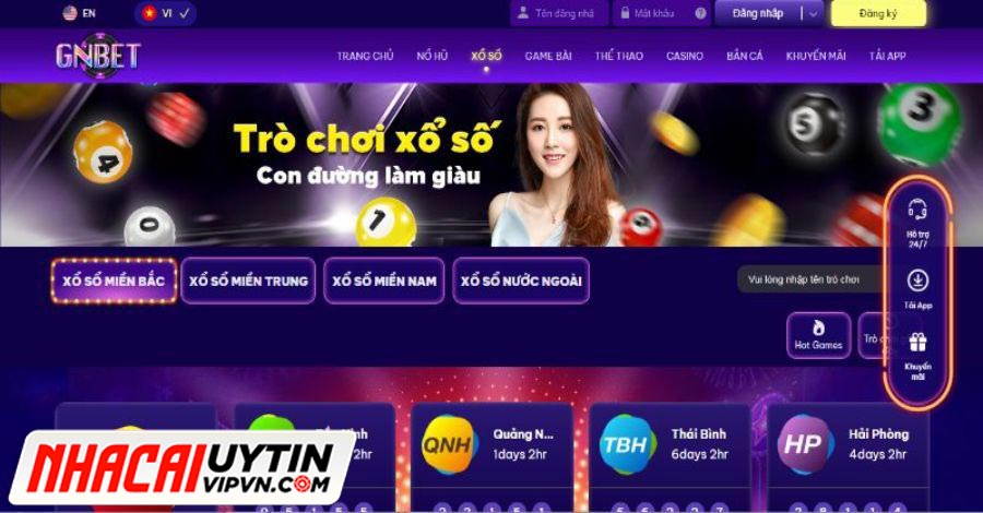 Nhà cái uy tín GNBET có giao diện thời thượng
