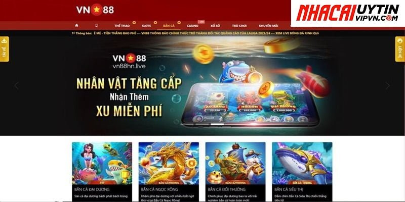 Top nhà cái bắn cá gọi tên VN88