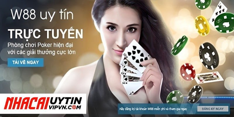 Nhà cái W88 có phòng chơi Poker hiện đại
