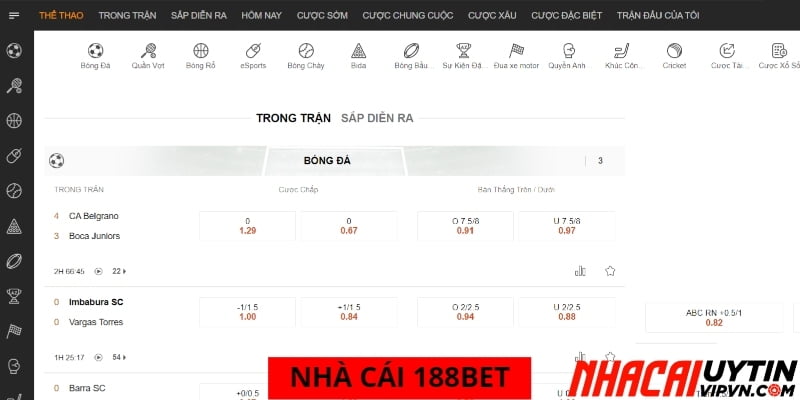 188BET là đơn vị chơi thể thao không thể bỏ qua